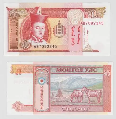 5 Tugrik Banknote Mongolei kassenfrisch UNC (138630)
