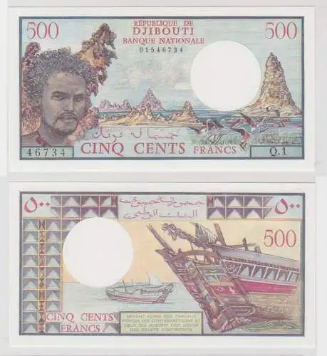 500 Francs Banknote Dschibuti 1988 kassenfrisch (138787)