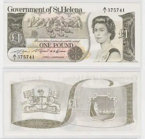 1 Pound Pfund Banknote Governement of St.Helena 1981 kassenfrisch UNC (138450)