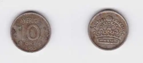 10 Öre Silber Münze Schweden 1953 (126867)