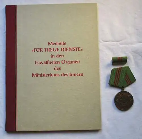 DDR Medaille MdI für treue Dienste Bronze + Urkunde Minister Maron 1959 (126001)