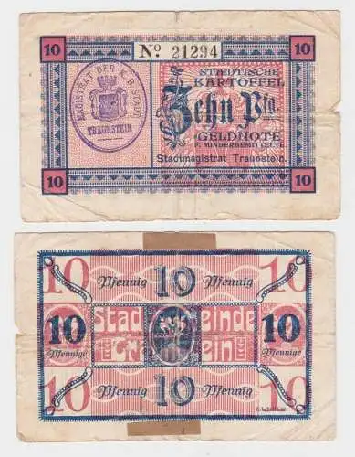 10 Pfennig Kartoffel Geldnote Stadtmagistrat Traunstein  (144139)