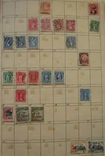kleine alte Briefmarkensammlung Chile mit 134 Briefmarken (144334)