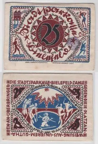 25 Mark Banknote Seide Stadtsparkasse Bielefeld 15.7.1921 (144196)