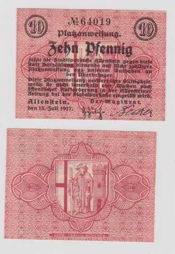 10 Pfennig Banknote Notgeld Allenstein Ostpreussen 15.7.1917 (144235)