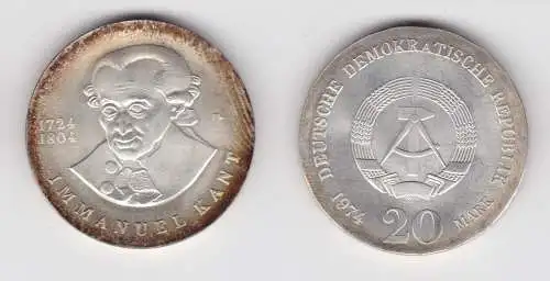 DDR Gedenk Münze 20 Mark Emmanuel Kant 1974 Stempelglanz (136620)