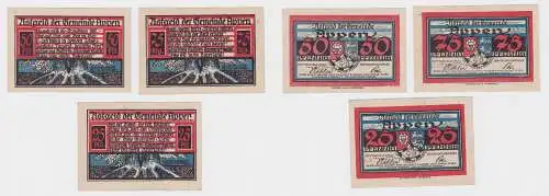 3 Banknoten Notgeld Gemeinde Appen o.D. (1921) (121485)