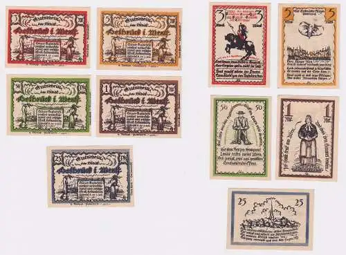 5 Banknoten Notgeld Stadt Delbrück i.Westf. 27.1.1921 (121227)