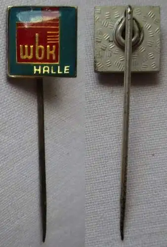 DDR Anstecknadel Mitgliedsabzeichen BSG WBK (Wohnungsbaukombinat) Halle (143714)