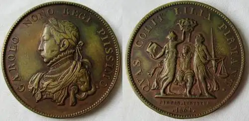 Bronze Medaille CAROLO NONO REGI PIISSIMO 1564 (142762)