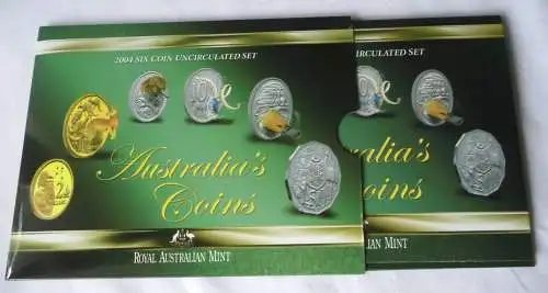 2004 Six Coin Uncirculated Set Australia's Coins Royal Australian Mint (120826)