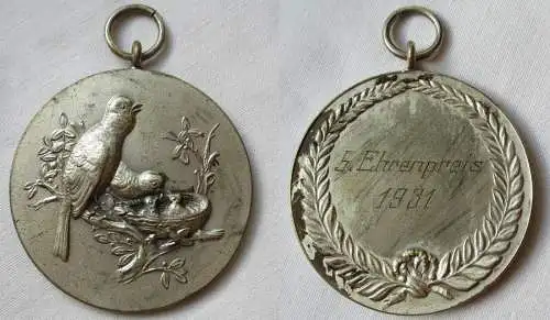 Versilberte Medaille Kanarienzüchterverein 5.Preis 1931 (142400)