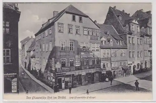 13456 Ak aus Leipzigs alten Tagen der Plauensche Hof im Brühl um 1910