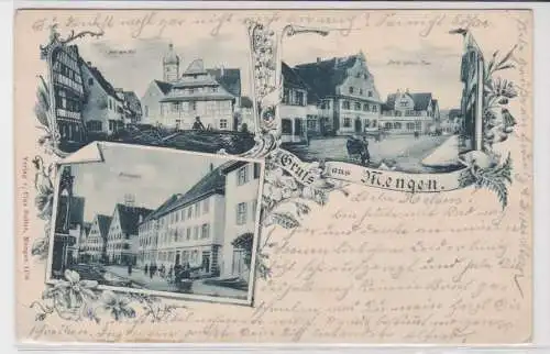 98381 Mehrbild Ak Gruß aus Mengen Ortsansichten 1901