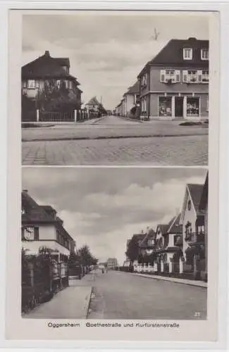 18339 Mehrbild Ak Oggersheim Goethestraße und Kurfürstenstraße um 1940