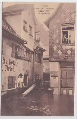 95977 Ak Fürth Hochwasser Katastrophe Februar 1909 Heiligenstraße