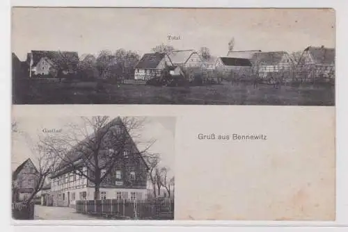 94322 Mehrbild Ak Gruß aus Bennewitz Gasthof und Totalansicht 1924