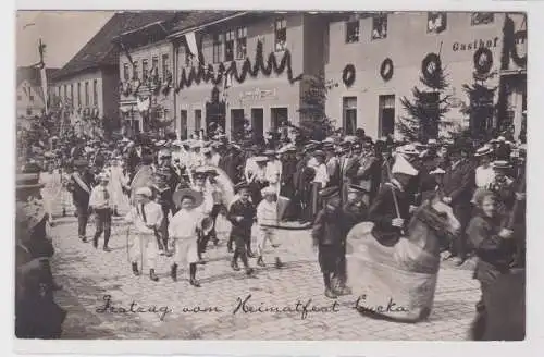 93573 Foto Ak Festzug vom Heimatfest Lucka S.-A. 1907