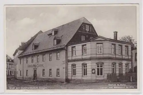 09797 Feldpost Ak Gruß aus Burkhardtsdorf Gasthof zur Sonne 1941
