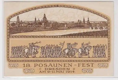 69104 Ak 18.Posaunen-Fest Dresden am 9.-11.Mai 1914