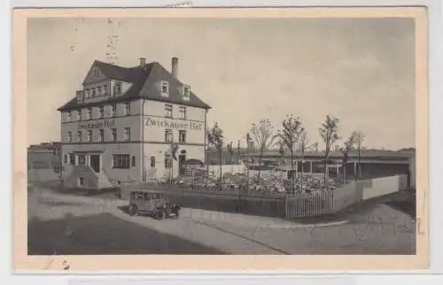 71489 Ak Zwickau Pölbitz am Bahnhof Hotel Zwickauer Hof 1932