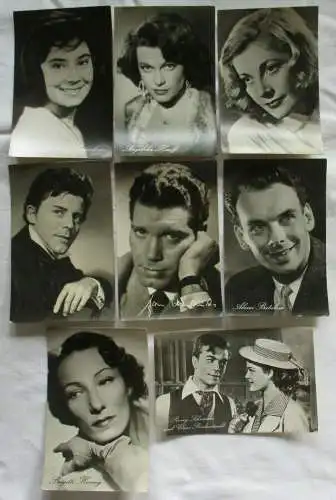 67171/8 DDR Progress Autogrammkarten von Schauspielern um 1958