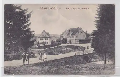 92097 Ak Braunlage im Harz am Hotel Jermerstein um 1930