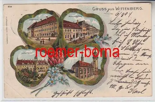 76452 Kleeblatt Ak Gruss aus Wittenberg 1904