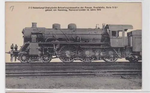 83934 Ak Eisenbahn Preussische Staatsbahn Hanomag Hannover Linden 1916