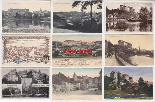 75149 / 9 Ak Colditz Zschadrass Schloß Markt um 1910