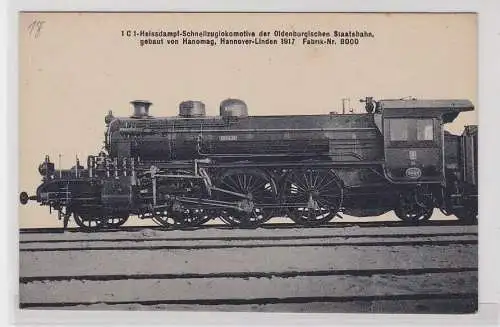 90401 AK Heißdampf-Schnellzuglokomotive der Oldenburgischen Staatsbahn 1917