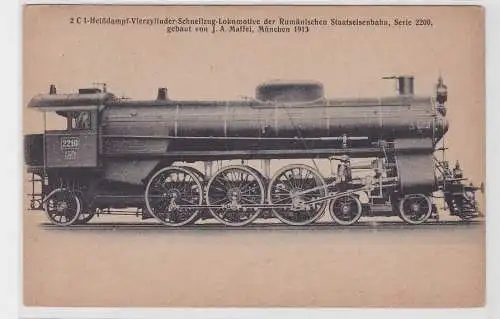 70488 Ak Heißdampf-Schnellzuglokomotive der rumänischen Staatseisenbahn 1913