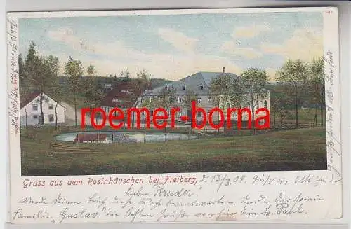 77959 Ak Gruss aus dem Rosinhäuschen bei Freiberg 1904
