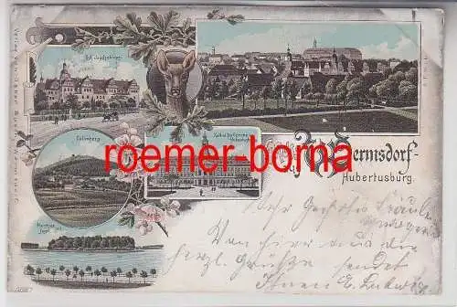 77528 Ak Lithografie Gruss aus Wermsdorf Hubertusburg 1898