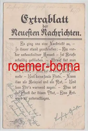 77536 Humor Ak Extrablatt der Neuesten Nachrichten 1903
