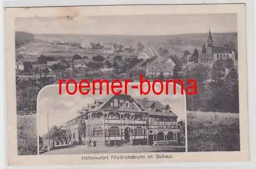 77144 Mehrbild Ak Höhenkurort Friedrichsbrunn im Ostharz Jungs Hotel um 1940