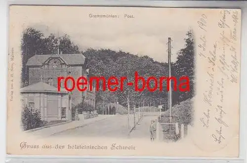 77936 Ak Gruß aus der holsteinischen Schweiz Gremsmühlen Post 1900