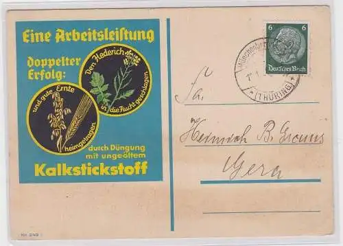 69847 Reklame AK Münchenbernsdorf, Düngung mit ungeöltem Kalkstickstoff 1936