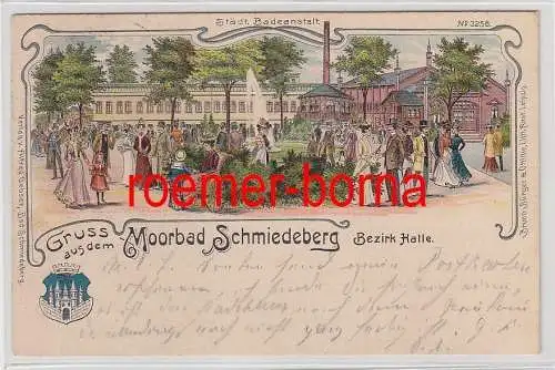 76427 Ak Lithografie Gruss aus dem Moorbad Schmiedeberg Bezirk Halle 1901