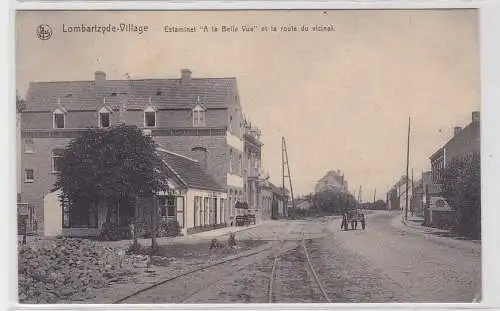 86078 Feldpost Ak Lombartzyde Village Estaminet "A la Belle Vue" 1916