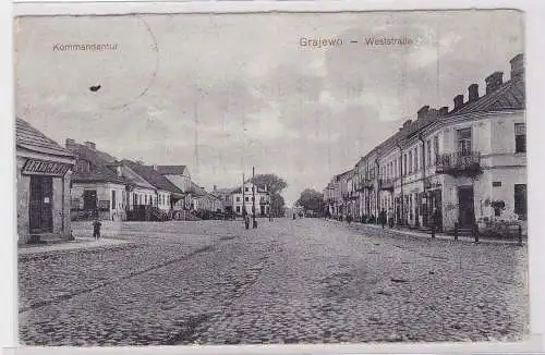82850 Feldpost Ak Grajewo Weststrasse Kommandantur 1915