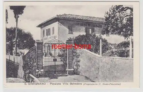 65121 Ak San Gimignano Pensione Villa Belvedere um 1950