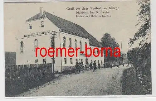 76060 Ak Gruß aus dem Gasthof zur Kniepe Marbach bei Rosswein 1938
