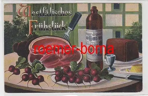 68898 Lied Ak Westfälisches Frühstück 1929