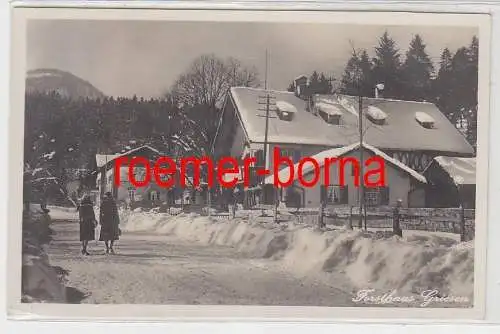 52290 Foto Ak Forsthaus Griesen bei Garmisch im Schnee 1937