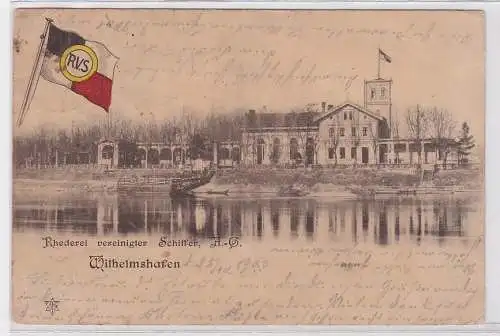 86424 Ak Wilhelmshaven Reederei vereinigter Schiffer A.-G. 1903