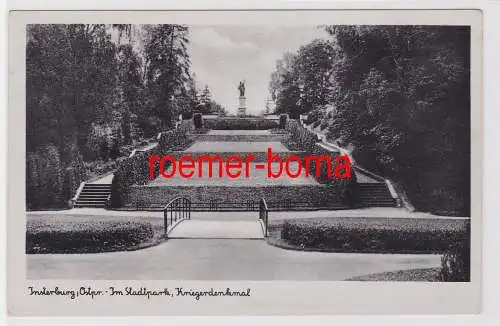 85241 Ak Insterburg Tschernjachowsk im Stadtpark Kriegerdenkmal um 1940