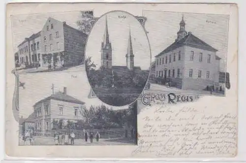 95819 Mehrbild Ak Gruß aus Regis, Gasthof, Post, Kirche, 1904