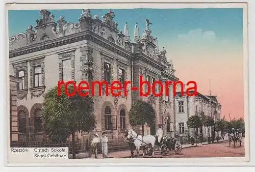 74368 Ak Rzeszów Reichshof Sokol-Gebäude Gmach-Sokola 1915