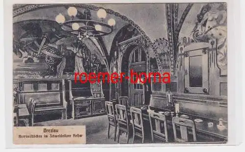 84523 Ak Breslau Herrenstübchen im Schweidnitzer Keller 1926